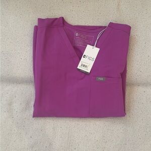 Figs Vivid Purple Scrub Top